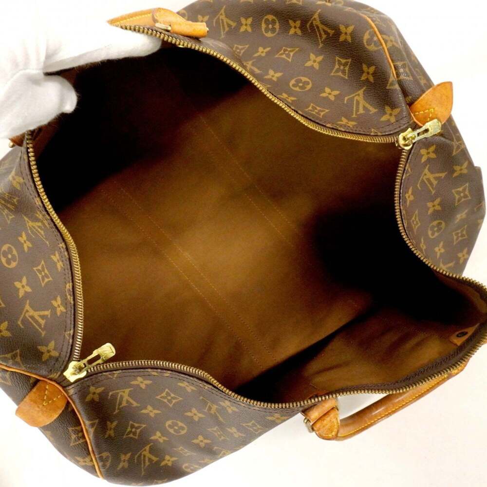 LOUIS VUITTON Brown Monogram Keepall 55 Boston Bag - Picture 4 of 14
